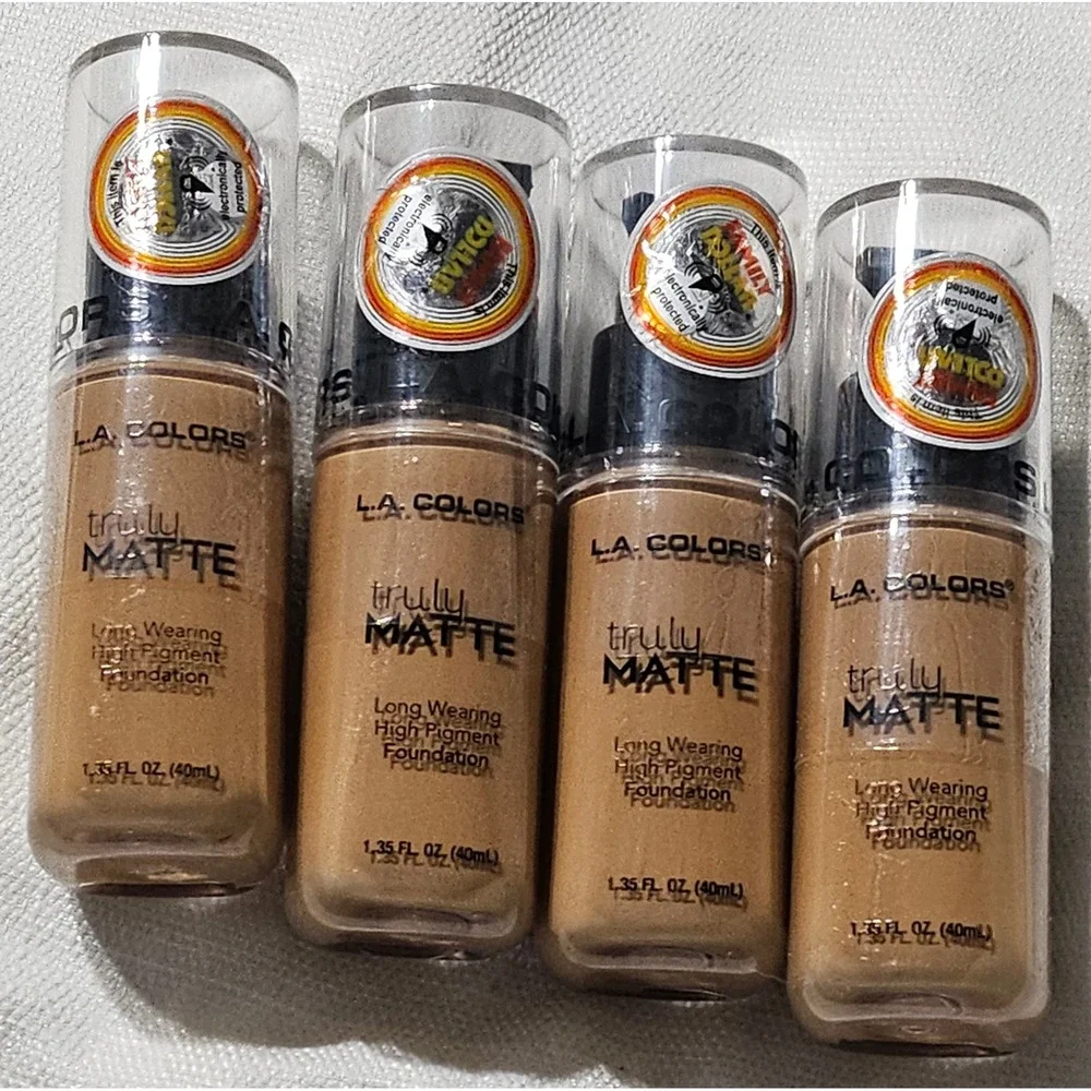 LA COLORS Truly Matte Long‎ Wearing High Pigment Foundation Cafe CLM360 4 Pack